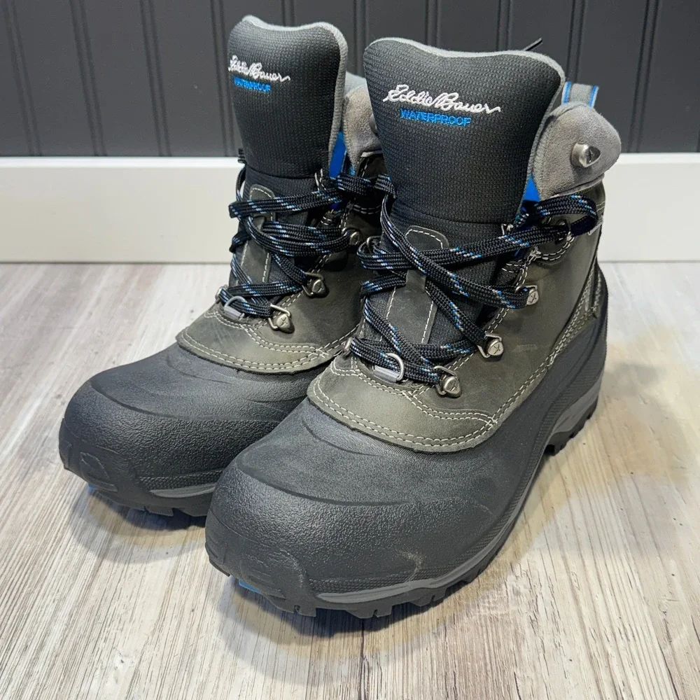 Eddie Bauer Weatheredge Waterproof Boots Men's Sz 8 200 G.Thermafill EUC‎